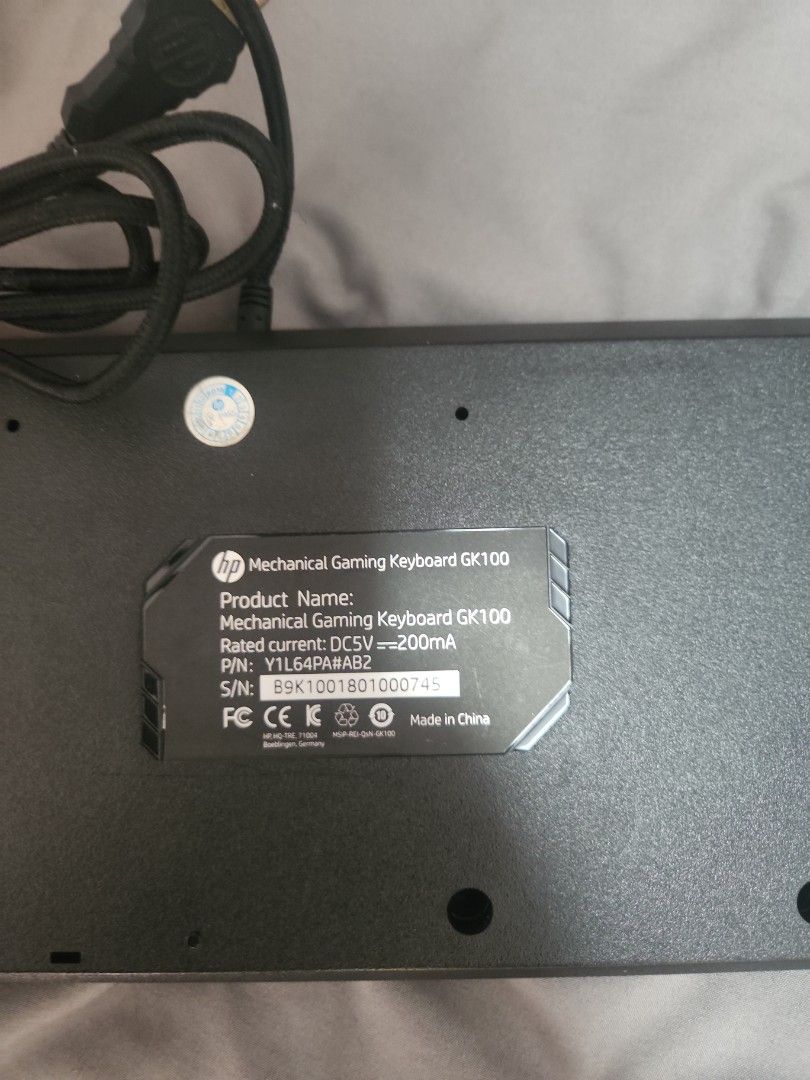 HP Mechanical Gaming Keyboard GK100503796260877772801
