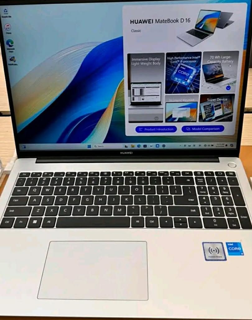HUAWEI MateBook D 16 Laptop Intel Core i5 12th Gen (Category: Laptops & Notebooks) located in Manila. Submitted by bj88505 (Listing ID 1448341836, Image 2). Description: - HUAWEI MateBook D 16 Laptop - 16-inch Display - Intel Core i5 12450H Processor - Intel UHD Graphics - 16GB RAM - 512GB SSD Storage - Windows 11 Home Single Language - Ideal for Work & Everyday Use.