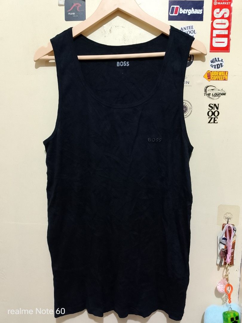 Hugo Boss Tank top Rib classic (Category: Activewear) located in Tagum. Submitted by tgm2023 (Listing ID 1448433863, Image 3). Description: Hugo Boss Tank top Rib classic like new condition width 19/20 (stretchable fabric) length 29 size Large on tag embroidered logo ✅ stretchable ✅ lightweight ✅ authentic 🏷️300.⁰⁰.