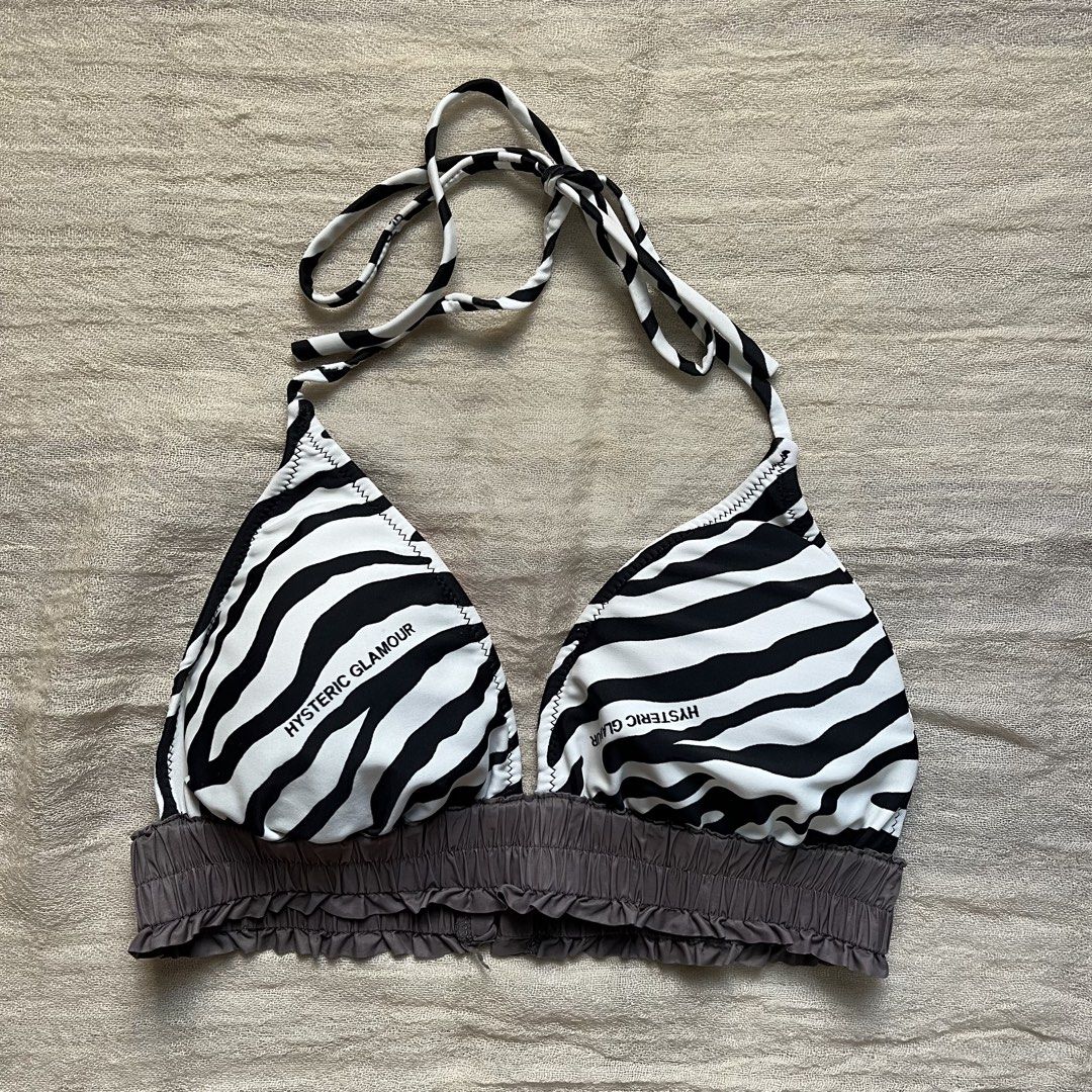 Hysteric Glamour Zebra Print Bikini Top (Category: Bikinis & Swimsuits) located in Angeles City. Submitted by hoelyfinds (Listing ID 1448374007, Image 1). Description: .