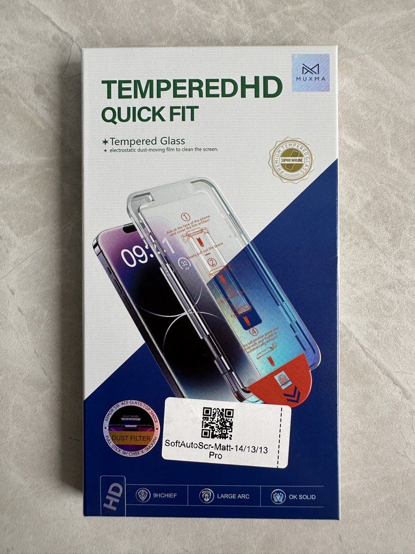 Screen Protector for iPhone (Category: Cases & Sleeves) located in Singapore. Submitted by mesellyoubuy (Listing ID 1448303702, Image 1). Description: 📌 iPhone 14/13/13 Pro 📌 Matt; Anti-fingerprint coating 📌 Easy installation with provided tool 📌 Scratch and abrasion resistant.