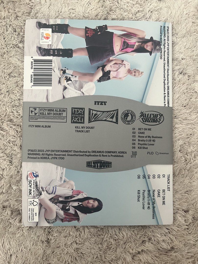 ITZY Kill My Doubt Album (Category: CDs & DVDs) located in Quezon City. Submitted by suyzai (Listing ID 1448343308, Image 2). Description: inclusions: - cd - photobook - poster - lyricbooklet - complete group circle things - 1 yeji pc mop: gcash, bpi.