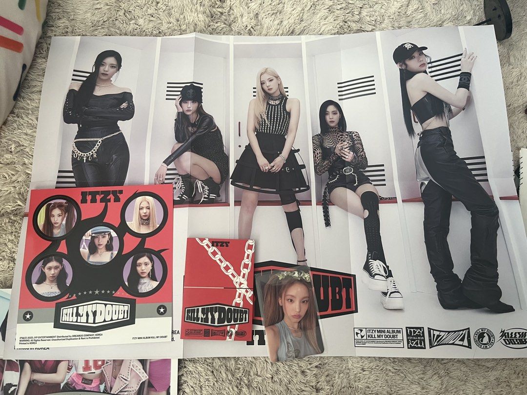 ITZY Kill My Doubt Album (Category: CDs & DVDs) located in Quezon City. Submitted by suyzai (Listing ID 1448343308, Image 3). Description: inclusions: - cd - photobook - poster - lyricbooklet - complete group circle things - 1 yeji pc mop: gcash, bpi.