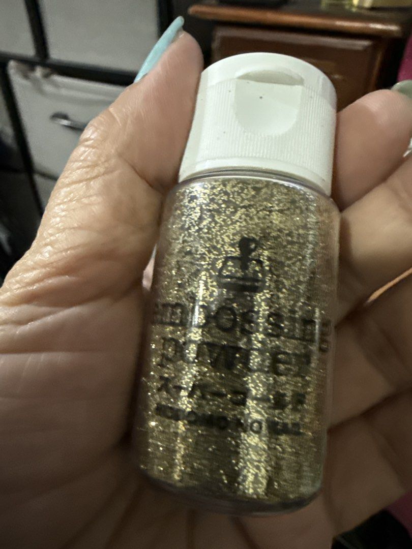 Kao Embossing Powder Super Gold (Category: Makeup) located in Manila. Submitted by eicho (Listing ID 1448433825, Image 1). Description: - Kao Embossing Powder in Super Gold - Creates a beautiful metallic shine - Ideal for card making and paper crafts - Requires embossing ink pad and heat tool (not included) - Generous amount of glitter in each bottle.