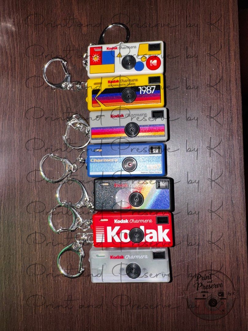 Kodak Charmera 1987 Mini Camera (Category: Cameras) located in Las Pinas. Submitted by printandpreservebyk (Listing ID 1405210172, Image 3). Description: - Kodak Charmera 1987 Mini Camera - Includes a USB cable - Features the iconic Kodak logo and 1987 design - Mini camera design for a unique experience - Not used, just opened to check colors, already got the secret! Blue (5), Black (6), White (1).