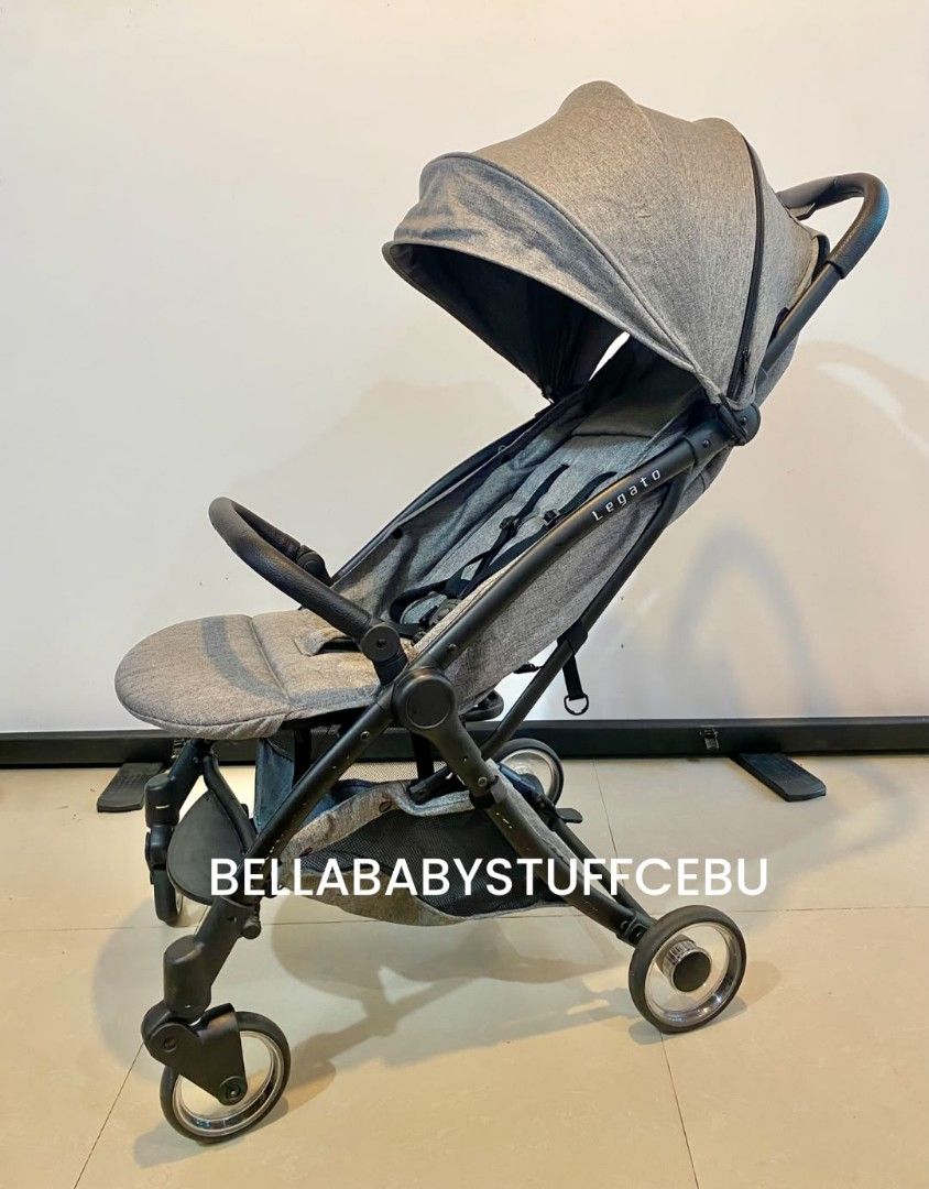 Legato Jet Slim Convertible Stroller, Melange Gray (Category: Strollers) located in Cebu City. Submitted by bellababystuffcebu (Listing ID 1448437290, Image 3). Description: Legato Jet Slim Convertible Stroller, Melange Gray Preloved in Very Good Condition Please see video for reference | sign of use | flaws https://fb.watch/IcAugpkhfK/? Flat recline for sleeping position for newborn to toddler Compact Fold Canopy for UV | Dust Protection 5pt saf