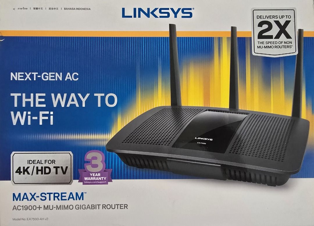Linksys Max-Stream AC1900+ MU-MIMO Gigabit Router
