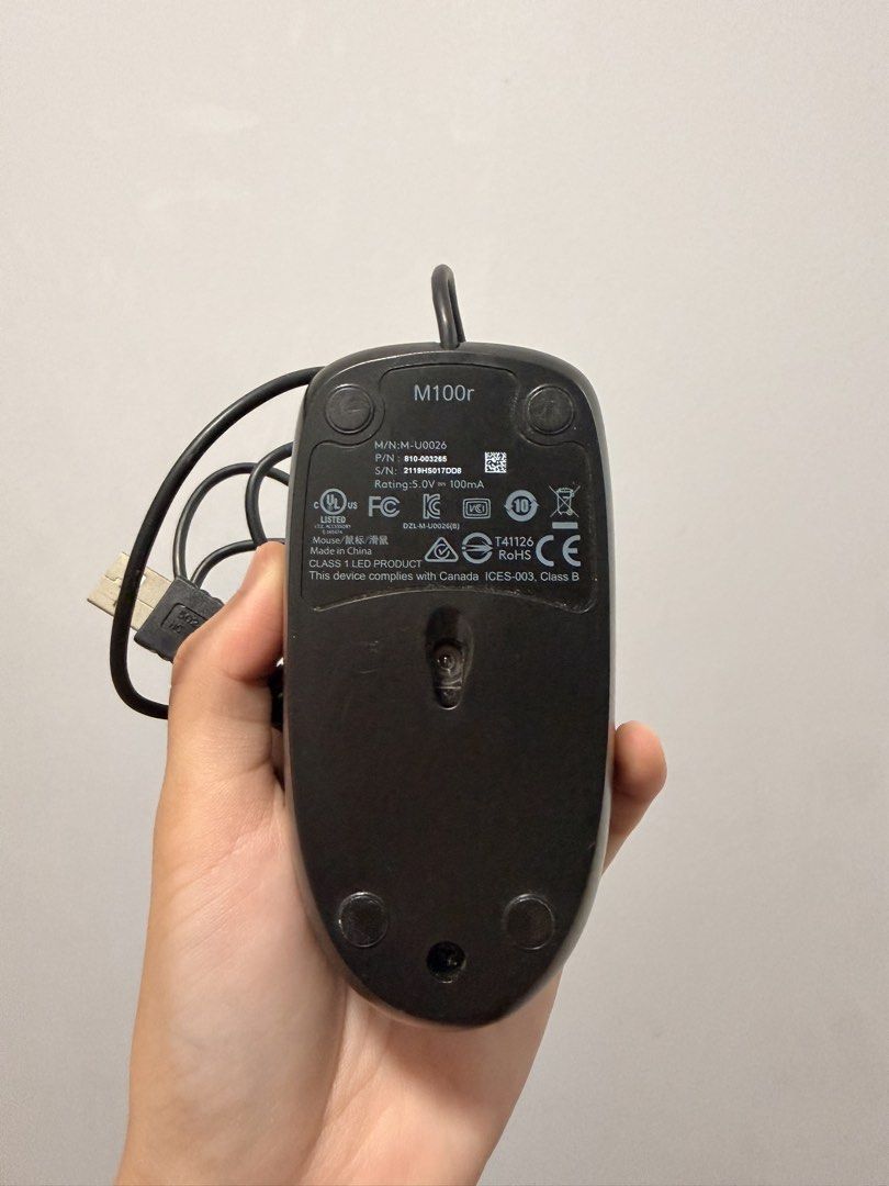 Logitech M100r Wired USB Optical Computer Mouse503636221138063361
