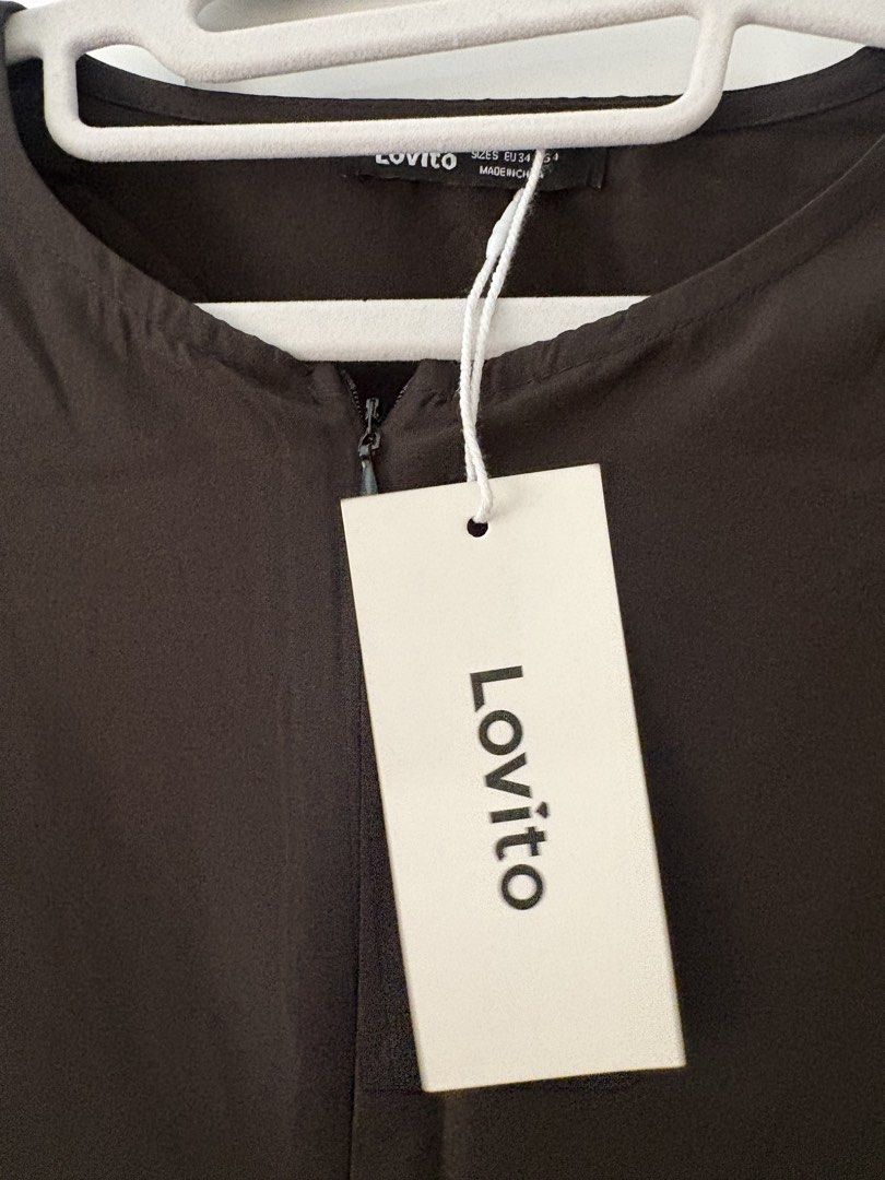 Lovito Black Long Sleeve Top & Pants Set (Category: Sets or Coordinates) located in Pasay City. Submitted by chacha_15 (Listing ID 1448329269, Image 2). Description: - Lovito black long sleeve top - Zip detail at neckline - Matching black pants - Elastic waistband - with belt.