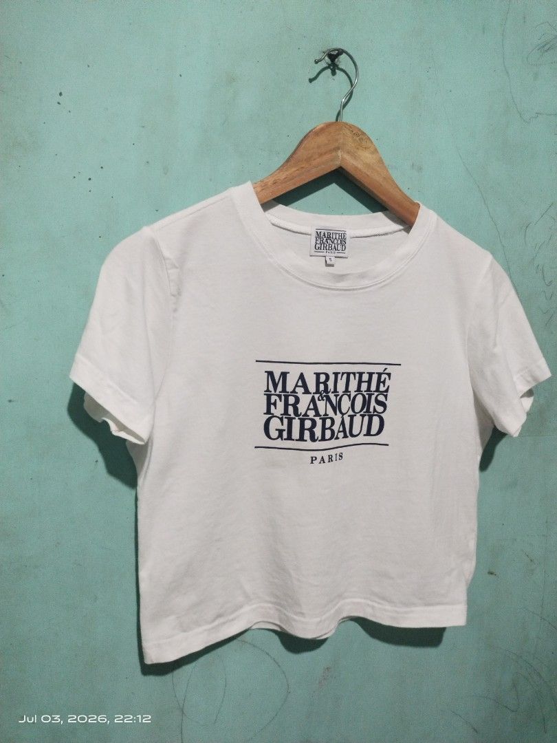 MARITH FRANCOIS GIRBAUD CLASSIC CROP TEE (Category: Blouses) located in Iloilo. Submitted by selectionthriftsilo (Listing ID 1448296846, Image 2). Description: DIMENSIONS: 18.5X18 CR/COND: 9. 5/10 or better EXCELLENT CONDITION ISSUE: ❌❌❌ PLS NOTE: ALL ITEMS ARE THRIFTED SOME OF THEM NEEDS WASH PLS MANAGE YOUR EXPECTATIONS COLOR MAY VARY DUE TO LIGHTING WHEN CAPTURED ON CAM. MODE OF PAYMENT: GCASH/GOTYME NO COD!! ILOILO CITY LOCATION.