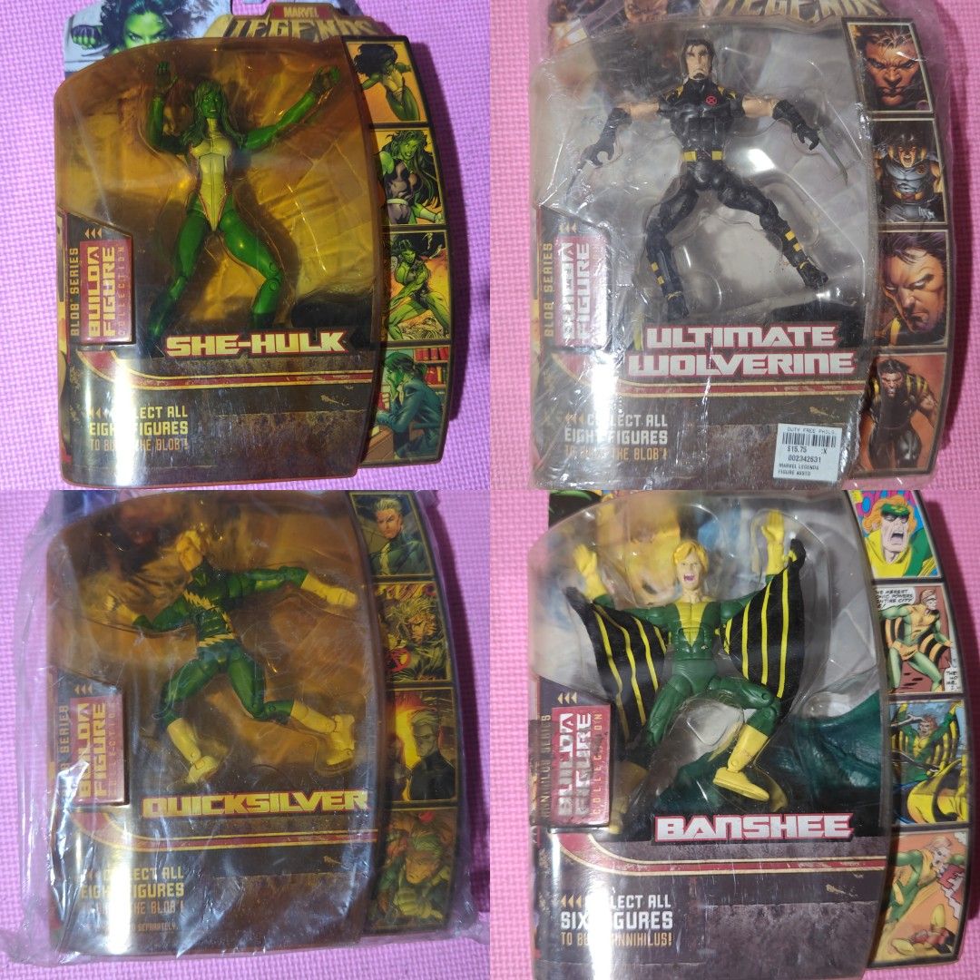 Marvel Legends & Legendary Comic Heroes Action Figures Lot (Category: Figurines & Statues) located in Manila. Submitted by erianbacsa54350 (Listing ID 1448293468, Image 3). Description: For sale Marvel legends with baf Baron zemo -950 Hydra -950 wendigo -2500 Juggernaut -950 Ultimate wolverine -1100 moon knight -1500 ultron -1200 Thor -1300 Hulk variant -1500 Kingpin &Dd -1700 The Darkness 1200 Quick silver -1200 Wasp -1000 Luke cage -1000 Lady d