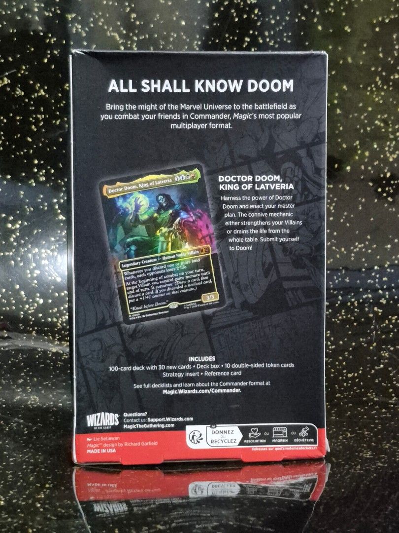 MTG Magic The Gathering Marvel Super Heroes Commander Deck Doom Prevails Precons MSH (Category: Card Packs) located in Pasay City. Submitted by borgy.man (Listing ID 1448402498, Image 2). Description: For sale only Brand New Sealed Meet ups: Glorietta Makati LRT Libertad Station.