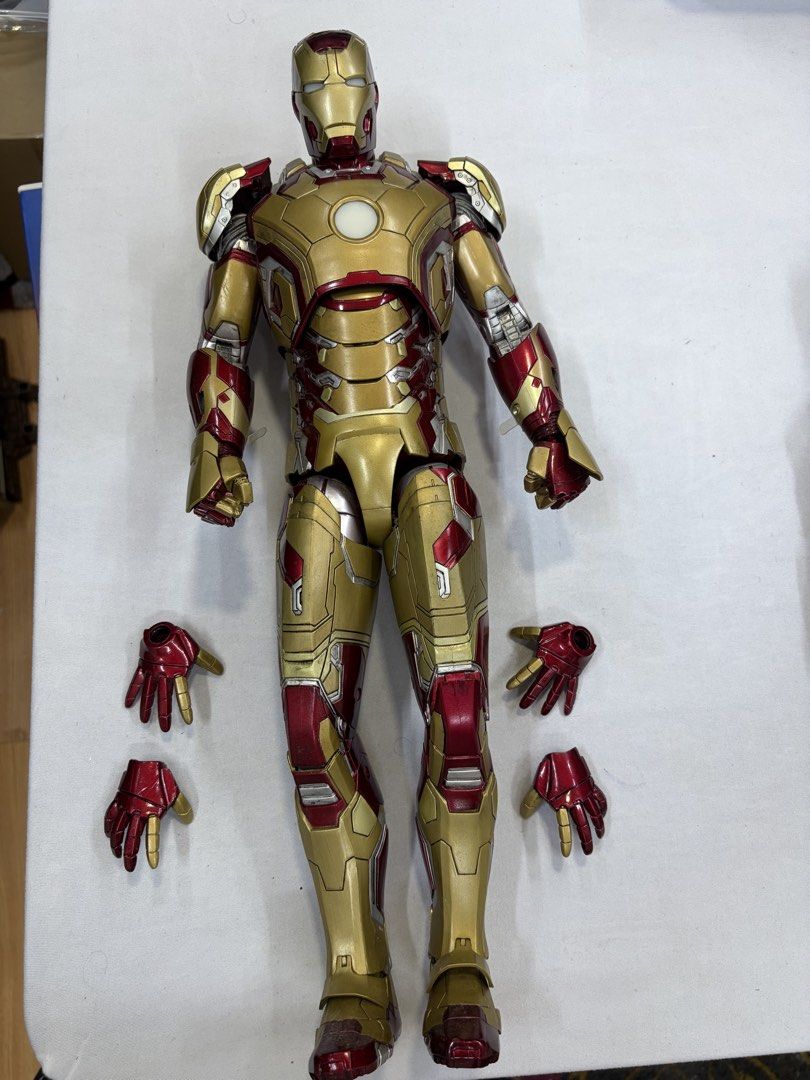Neca 1/4 Scale 18” inches Iron Man Mark 42 (Category: Figurines & Statues) located in Las Pinas. Submitted by wisehorse.a60479 (Listing ID 1448386821, Image 1). Description: As is. Untested lights. With extra Hands.
