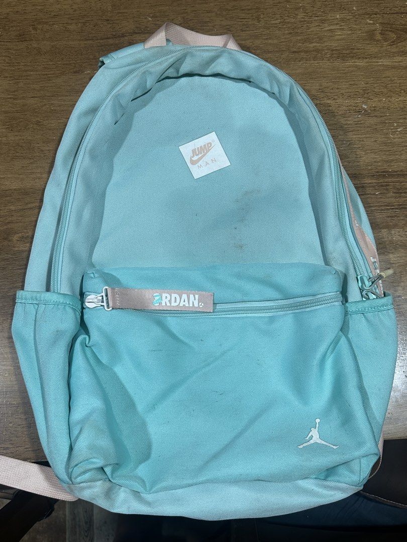 Nike Jordan Jumpman Backpack (Category: Backpacks) located in Antipolo. Submitted by andyy0 (Listing ID 1448293478, Image 1). Description: Jordan Backpack -issue dirty / stains -pink and blue cw -legit -550 only! srp is around 1.5k to 2k mop: gcash mod: lalamove or j&t.
