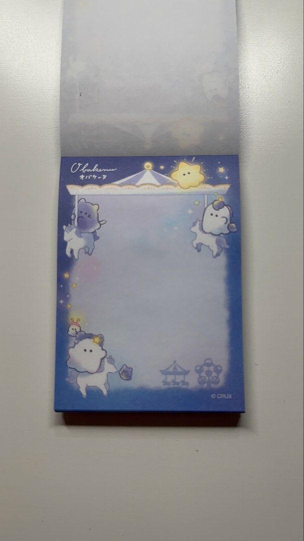 obakenu Cute Ghost Carousel Memo Pad Stationery (Category: Stationery & School Supplies) located in Muntinlupa City. Submitted by minmikaela (Listing ID 1448460392, Image 2). Description: .