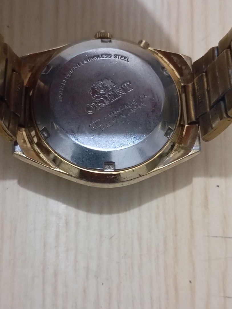 Orient automatic (Category: Men's Watches) located in Las Pinas. Submitted by quick_deals_great_finds2 (Listing ID 1448435200, Image 2). Description: Original good working condition Automatic 35mm medium Fits wrist size 7 inches Fully functional keeps time.