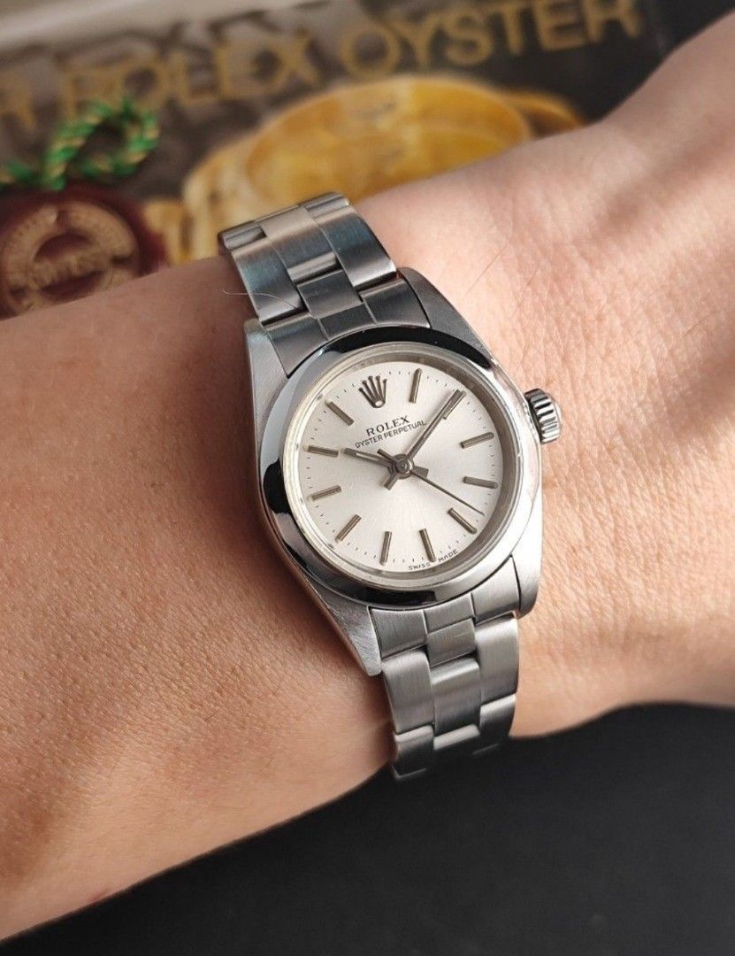 Original Rolex Oyster Perpetual 25mm (Category: Luxury Watches) located in San Juan City. Submitted by exclusivelyours (Listing ID 1448334790, Image 3). Description: Rolex Oyster Perpetual 25mm Ref 76180 A serial, 1999-2000 9/10 condition Inclusions: watch, original Rolex bracelet fit to approx 6.8" wrist and watch case *photo reference on 6.5" wrist.