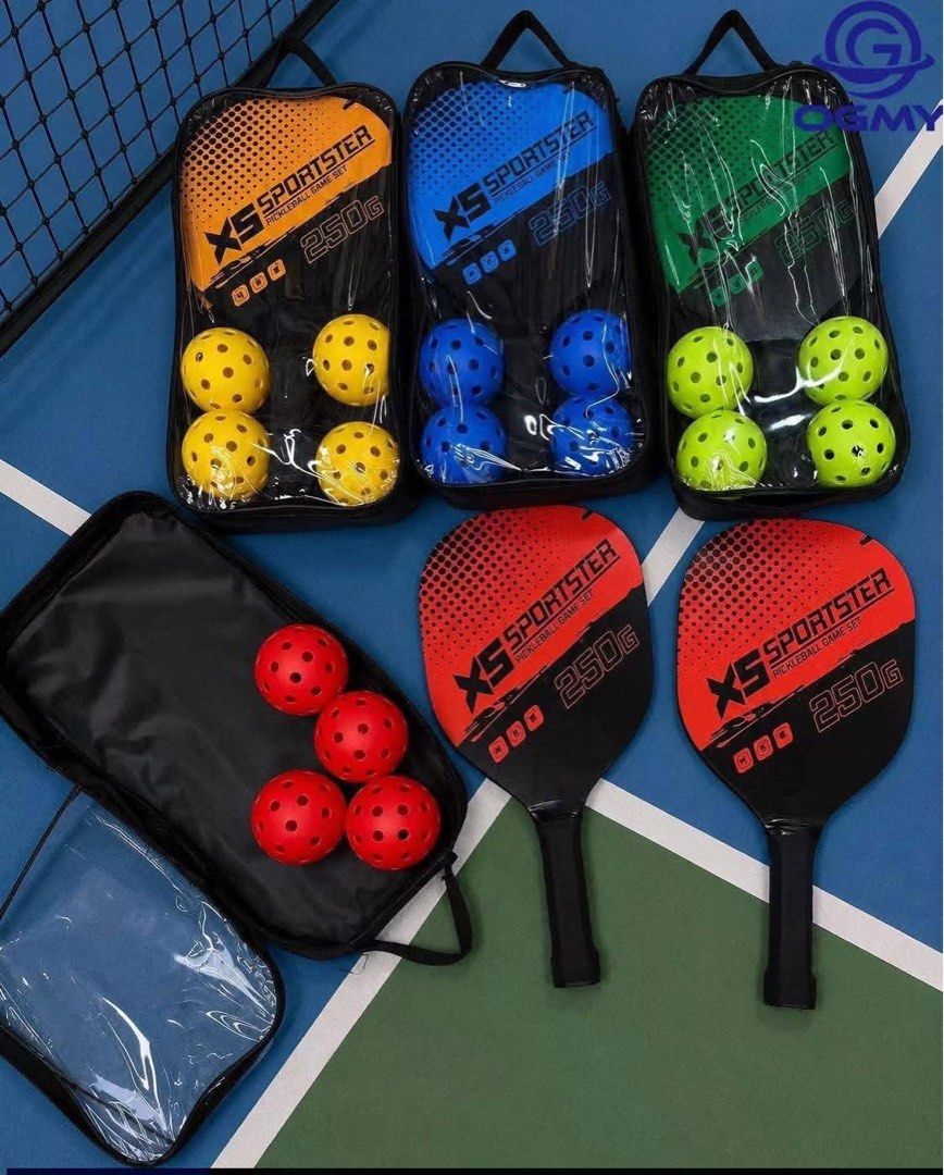 Pickleball Paddles and Balls Set - Various Designs (Category: Racket and Ball Sports) located in Manila. Submitted by adriyawnnn (Listing ID 1448352789, Image 3). Description: - Complete pickleball set: paddles and matching balls included. - Multiple unique designs and colors to choose from. - Ideal for beginners and casual players. - Get ready for some fun on the court!.