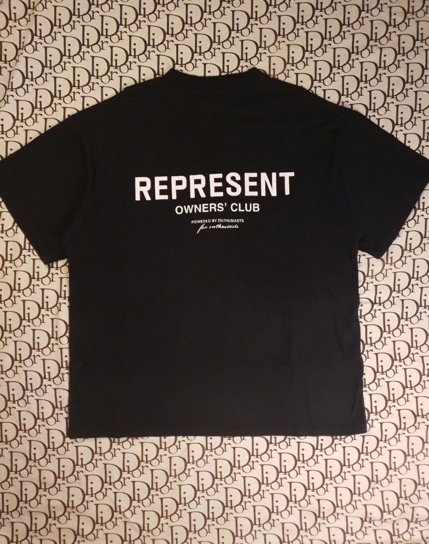 Represent mullet type tee (Category: Tshirts & Polo Shirts ) located in San Fernando. Submitted by retro.district. (Listing ID 1448464972, Image 1). Description: - Represent mock neck tee - SIZE: XL - XXL - minimal hairlines - Metal Hardware logo still intact.