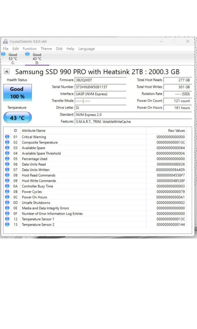 Samsung 990 pro 2tb503934214997299201