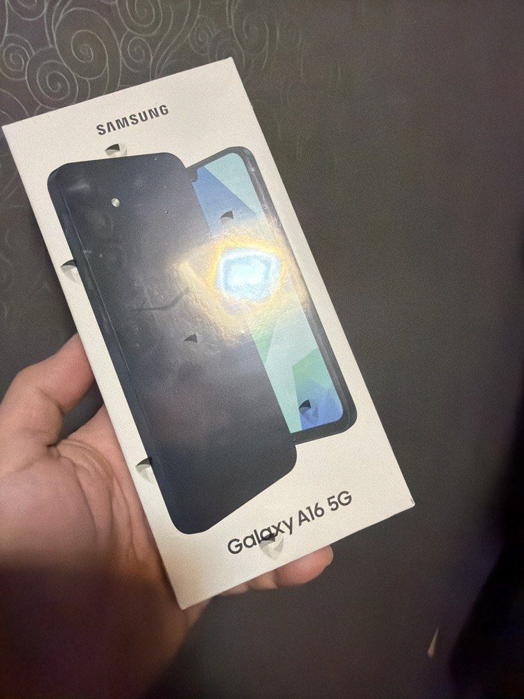 Samsung A16 5G (Category: Samsung) located in Quezon City. Submitted by jake_labro (Listing ID 1380498662, Image 2). Description: Samsung A16 5G BNEW. SEALED. Smart Locked 4G/128GB RFS: Extra phone Meet up: SM North | SM Novaliches.