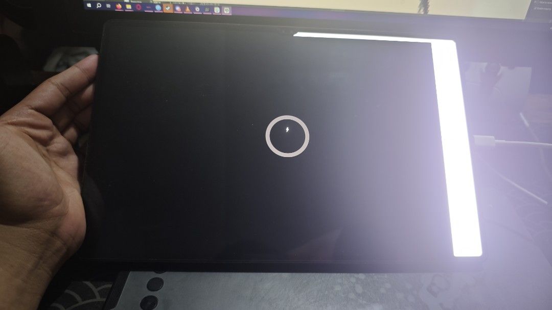 samsung tab s8 ultra BROKEN LCD NOT CHARGING (Category: Samsung) located in Bacoor. Submitted by m0ns3t (Listing ID 1448464055, Image 1). Description: broken lcd. na bent ng onte and nasira sa bag ko. nung nasira nagana pa yung screen nung may charge pa. charging not working so di ko ma check if nagana pa yung touch. na ka storage lang for a while. was plannin to replace the screen pero parang halos pareha sa bagong tablet yung price so benta nal