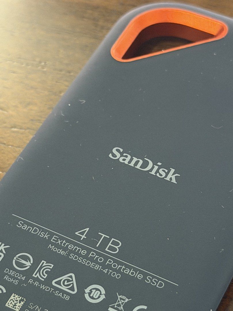 SanDisk Extreme Pro Portable SSD 4TB E81503957430584616961