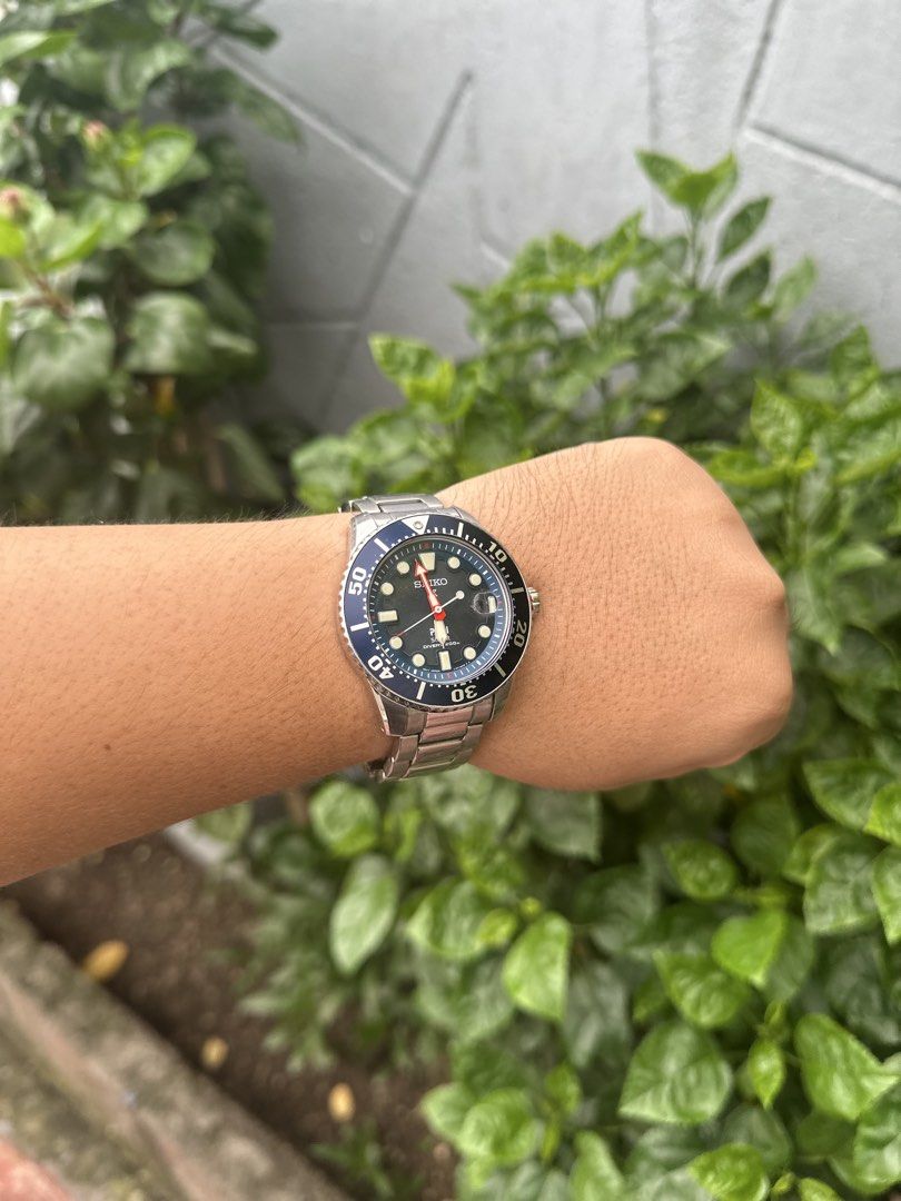 Seiko Prospex Padi (Category: Men's Watches) located in Quezon City. Submitted by la.deals (Listing ID 1448406359, Image 2). Description: Seiko Prospex PaDi SNE549 Solar power - Seiko Prospex Air Diver Watch - 200m Water Resistance - Stainless Steel Case and Bracelet - Blue Bezel with Silver Accents - Date Window at 3 o'clock - Red Tipped Second Hand - Ideal for Diving and Everyday Wear.