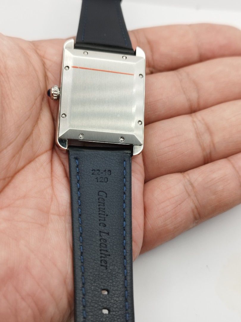 Seiko tank (Category: Men's Watches) located in Quezon City. Submitted by WatchProject (Listing ID 1448307888, Image 3). Description: original Seiko vj24 quartz movement 31mm case dm sapphire glass genuine leather with box and paper bag.