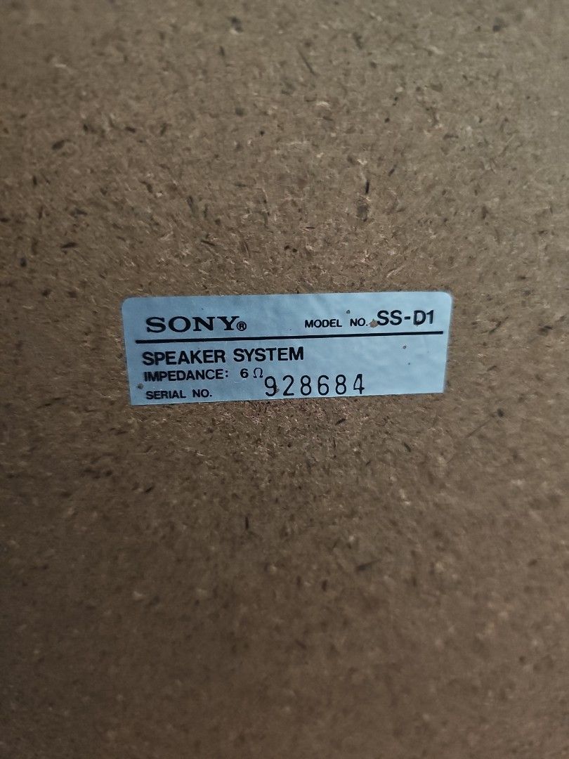 Sony SS-D1 Speaker System503928026919741442