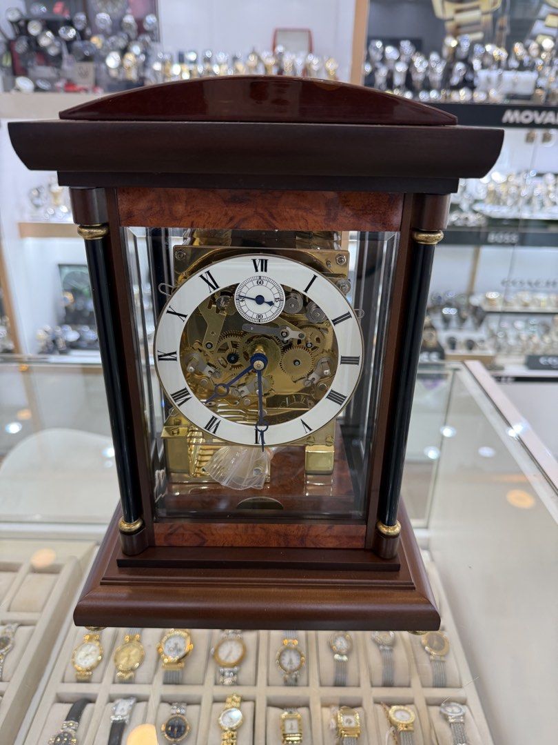 Table clock (Category: Clocks) located in Singapore. Submitted by davislht60 (Listing ID 1448316587, Image 1). Description: AMS 7 days winding table clock from Germany . Brand New $4250.