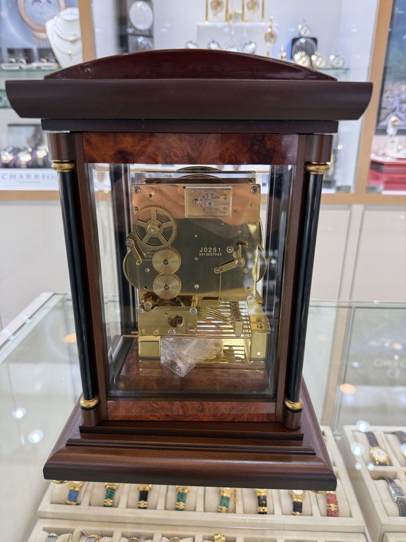 Table clock (Category: Clocks) located in Singapore. Submitted by davislht60 (Listing ID 1448316587, Image 2). Description: AMS 7 days winding table clock from Germany . Brand New $4250.