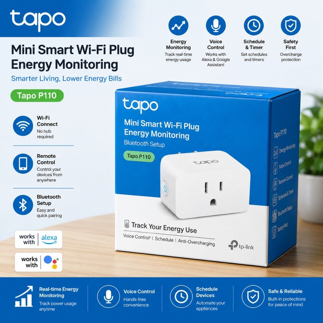 TAPO P110 SMART PLUG (Category: Electrical, Adaptors & Sockets) located in Taguig. Submitted by rm.itech051523 (Listing ID 1448482549, Image 1). Description: Brandnew and sealed with 7days store replacement & 12 months Service warranty AVAILABLE FOR PICKUP and DELIVERY VIA LALAMOVE/GRAB/ANGKAS/MOVEIT MODE OF PAYMENT ☑️ COD ☑️ COP ☑️GCASH ☑️ MAYA ☑️ BANK TRANSFER ☑️ CREDIT CARD ☑️ DEBIT CARD STORE LOCATION: CENTRAL SIGNAL VILLAGE TAGUIG ..