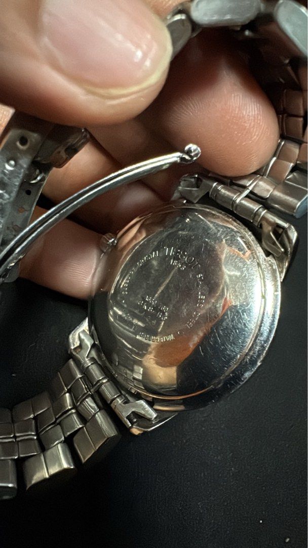Tissot (Category: Women's Watches) located in Cainta. Submitted by simoun19 (Listing ID 1448352335, Image 3). Description: 6 inches wrist size No loose links Silver bracelet with white watch face with gold dials .