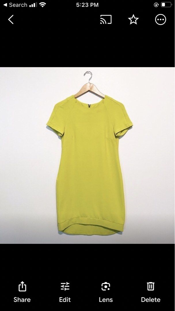 Topshop lime green dress M (Category: Dresses) located in Marikina City. Submitted by theconstantdeclutterer (Listing ID 1448240041, Image 2). Description: Imported Topshop lime green crepe dress. Medium. Bought in Topshop shop in London. Worth P5,500. Sacrifice sale. Get this now! .