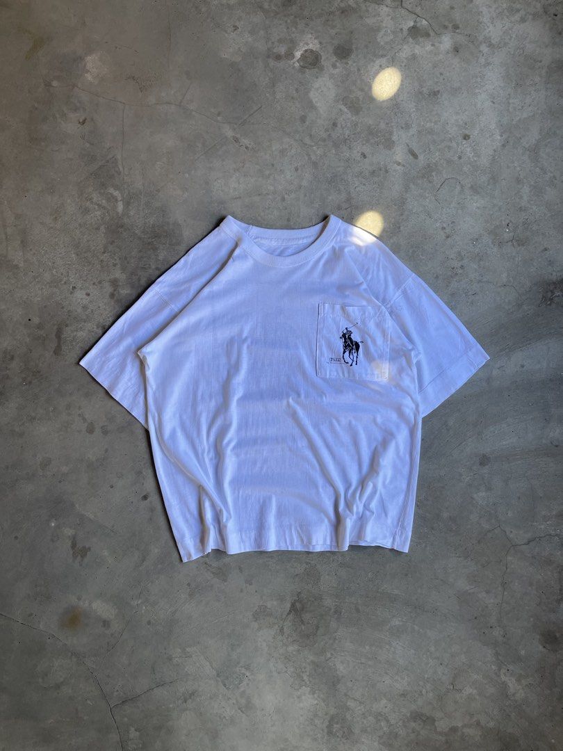Vintage Bootleg Ralph Lauren Pocket tee (Category: Tshirts & Polo Shirts ) located in Cabuyao City. Submitted by jam_mandilag (Listing ID 1448320745, Image 2). Description: Width:20.5 Length:25 Boxy fittings Tag: none Size: medium Color Rate: 8/10 Condition: 8/10 Issue: stain Mode of payment: Gcash Mode of shipping: J&T and lalamove For more information kindly click the “send message button” and other details of the item. Location: cabuyao laguna