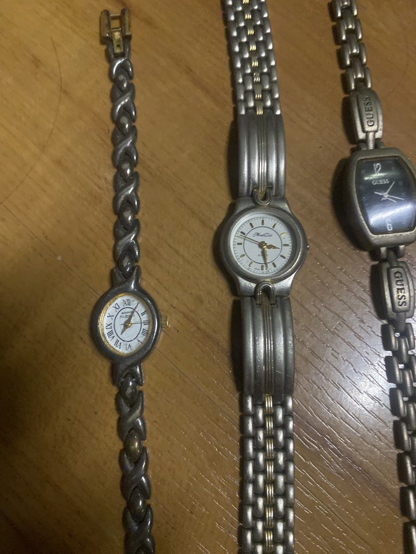 vintage watch set (1800 take all) (Category: Women's Watches) located in Mandaluyong City. Submitted by isheeem (Listing ID 1448391300, Image 2). Description: - seiko, guess, monte carlo, anne klein, etc. - need battery replacements - slightly nego - 1800 for all.