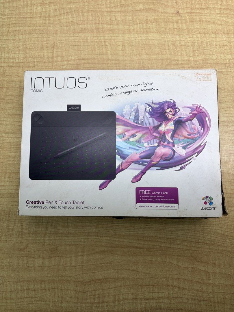Wacom Intuos Comic Creative Pen & Touch Tablet (Category: Windows) located in Manila. Submitted by polipocket (Listing ID 1448295674, Image 1). Description: - Wacom Intuos Comic pen and touch tablet - Ideal for digital comics, manga, and animation - Includes pen and USB cable - Free comic pack included - Gifted in 2016 but barely used .