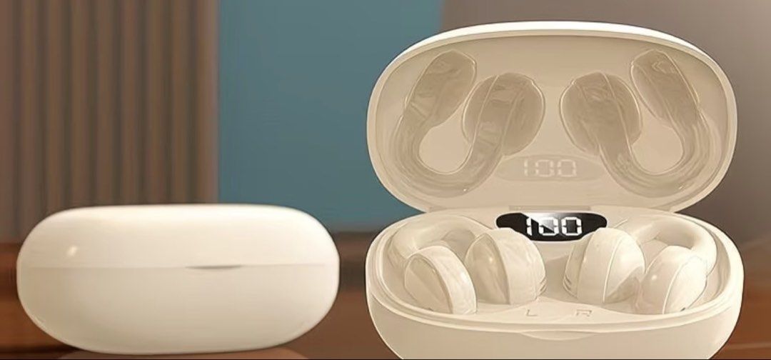 White Wireless Earbuds with Charging Case