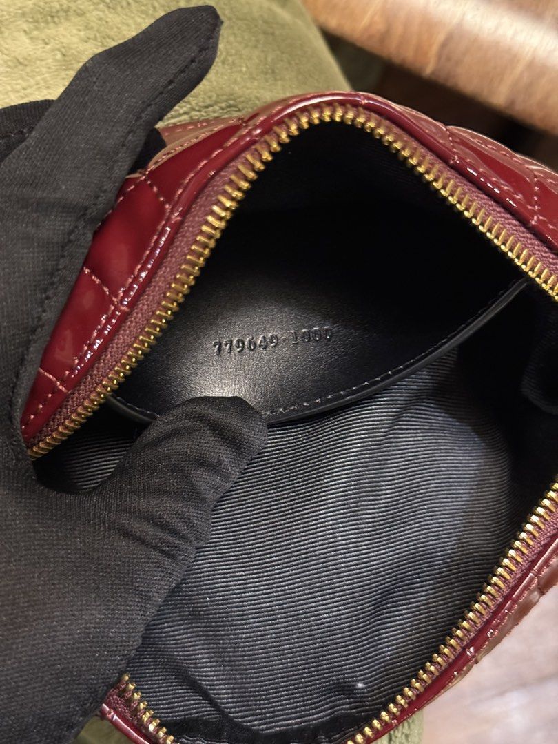 YSL (Category: Luxury Bags & Wallets) located in Angeles City. Submitted by secondluxph (Listing ID 1448313144, Image 3). Description: - SAINT LAURENT BURGUNDY -CASSANDRE MATELASSE CARRE POUCH -PATENT LEATHER -WITH DUST-BAG - PRISTINE CONDITION -JAPAN/HONGKONG SOURCE.