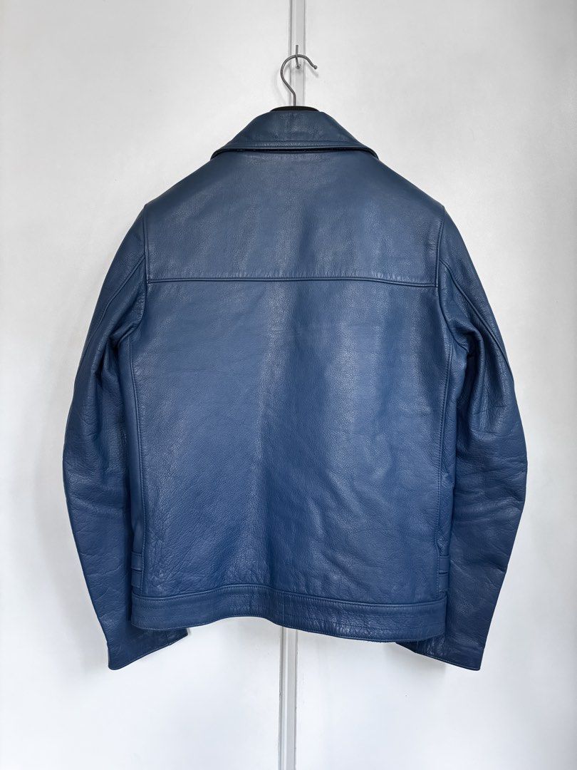 2008 Undercoverism UISM Blue Leather Double Riders Jacket (Category: Coats, Jackets and Outerwear) located in Paranaque City. Submitted by grailonious (Listing ID 1448549174, Image 2). Description: Undercover by Jun Takahashi UISM “Aviakit” Leather Biker Jacket in Blue. “We Make Noise Not Clothes” is written on the left side chest, but it’s faded already. Price is set competitively with Grailed selling prices. Negotiable still. - Very supple cowh