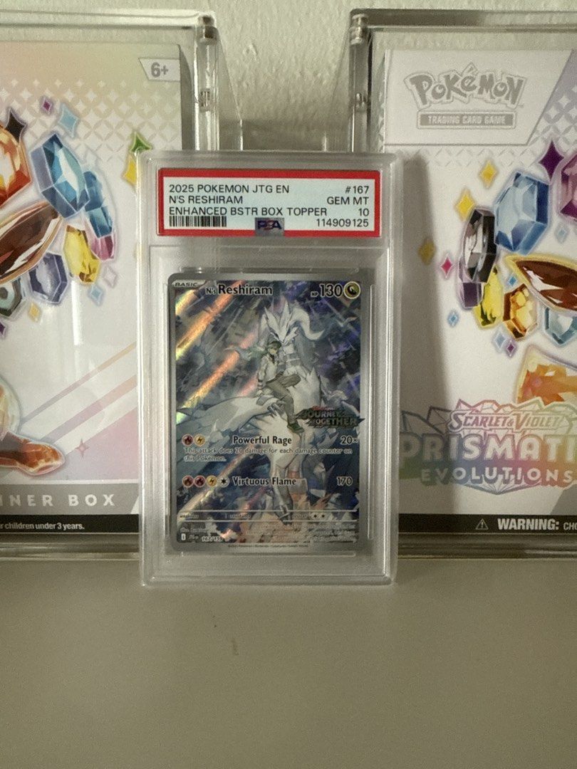 n's reshiram enhanced booster box topper - the official authentication and grading ensure this card remains a verified mainstay of your growing collection. POKEMON TCG N'S RESHIRAM 167/159