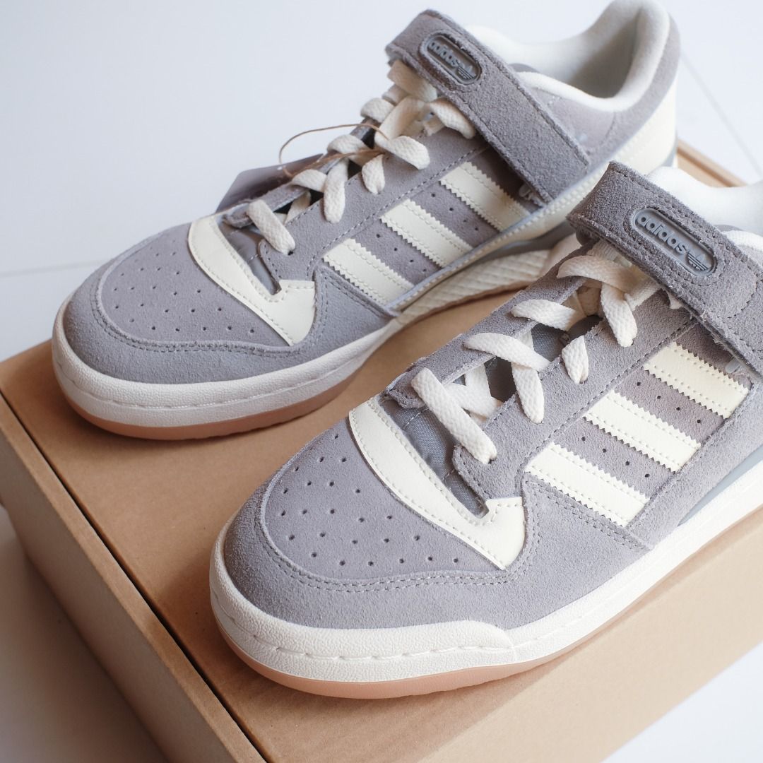adidas Forum Low "Charcoal Solid Grey Gum" (10 US Men) (Category: Casual Shoes) located in Davao. Submitted by ambreyes (Listing ID 1448631854, Image 3). Description: adidas Forum Low "Charcoal Solid Grey Cream White Gum" FZ6253 (10 US Men) 📌 Note: Shoes are not faded. Color may vary due to lighting. - Selling for ₱2,800 [Mall Price: ₱5,500] - Pair only, No Box - Condition 10/10 (Brand new) - Suede Upper with leather details - Size: 10 US Men | 