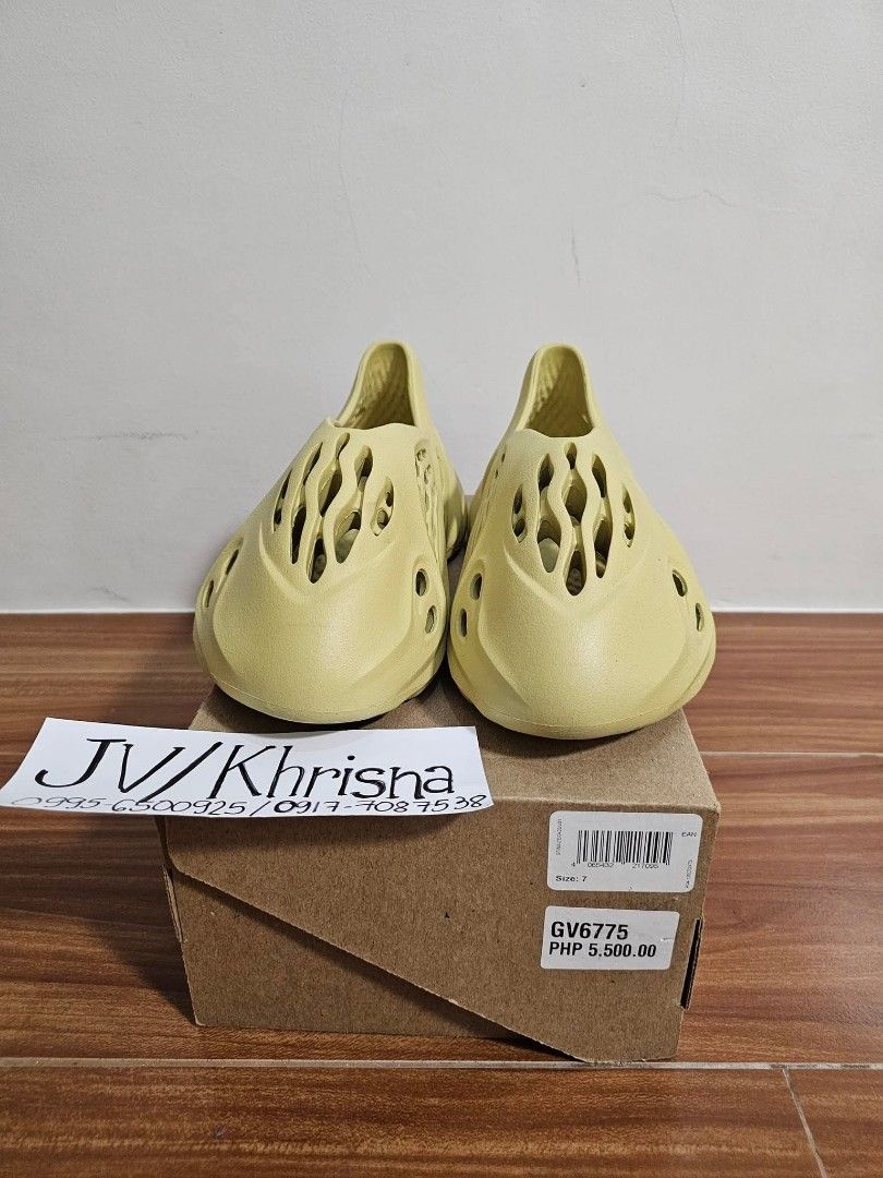 Adidas Yeezy Foam Runner Sulfur (Category: Slippers & Slides) located in Bulacan. Submitted by kmjfprelovedshop (Listing ID 1448621548, Image 2). Description: Yeezy foam runner sulfur (sole academy release) *Size US 7 *9.2/10 Excellent condition *Used 4x *Complete with box and receipt.