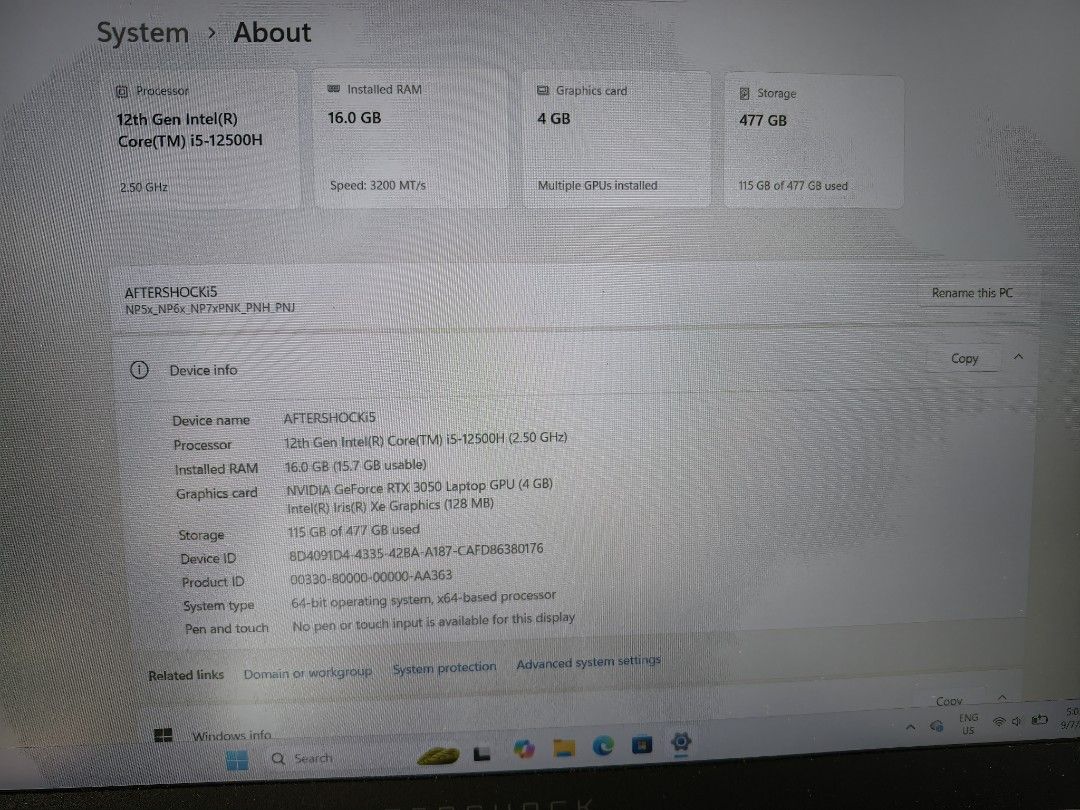 Aftershock laptop504723495202344961