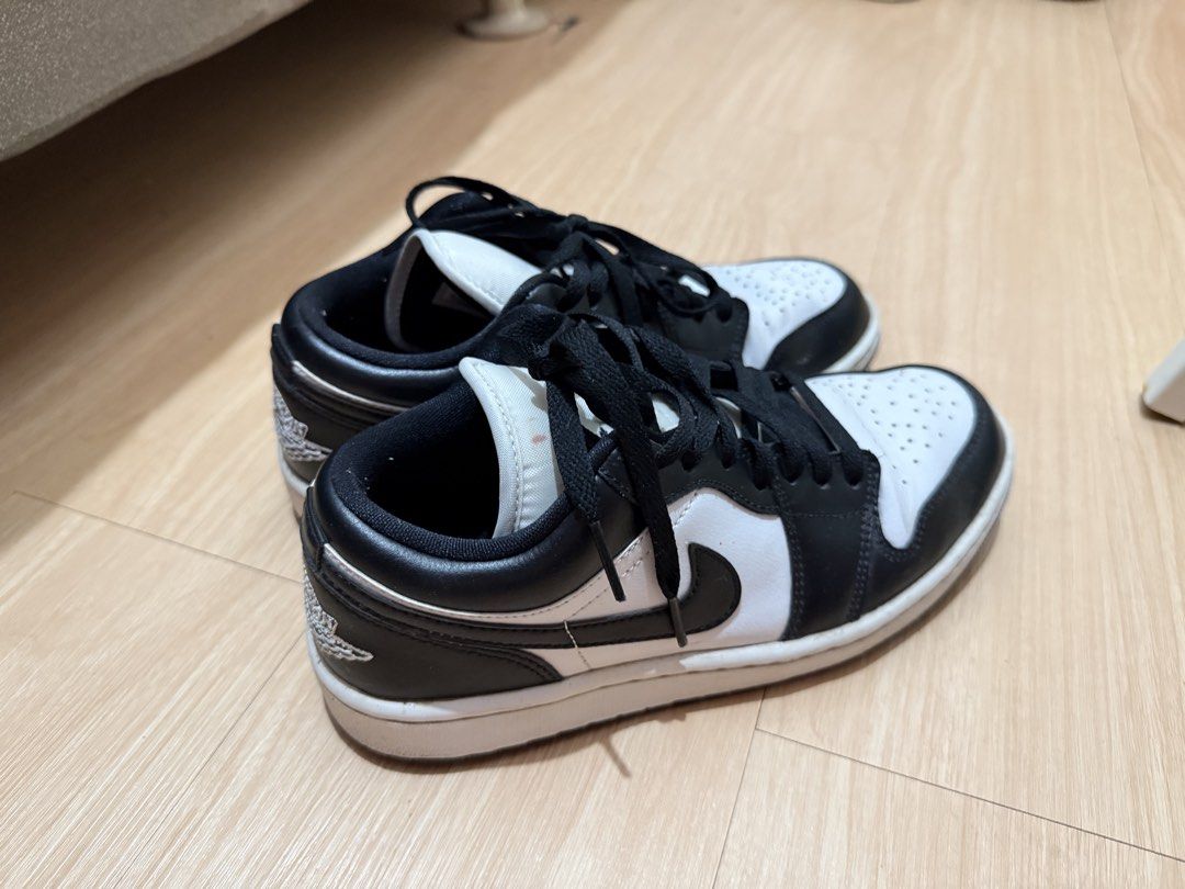 Air Jordan 1 Low Black White (Category: Sneakers) located in General Santos City (Dadiangas). Submitted by chickenjoycee (Listing ID 1448529281, Image 1). Description: - Classic black and white Air Jordan 1 Lows - Iconic silhouette, great for everyday wear - Minor scuffs on the soles - Black laces - White toe box and side panels - Black swoosh and overlays - Jordan logo on the heel - US 7.5 W.