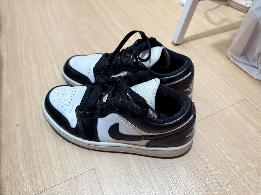 Air Jordan 1 Low Black White (Category: Sneakers) located in General Santos City (Dadiangas). Submitted by chickenjoycee (Listing ID 1448529281, Image 2). Description: - Classic black and white Air Jordan 1 Lows - Iconic silhouette, great for everyday wear - Minor scuffs on the soles - Black laces - White toe box and side panels - Black swoosh and overlays - Jordan logo on the heel - US 7.5 W.