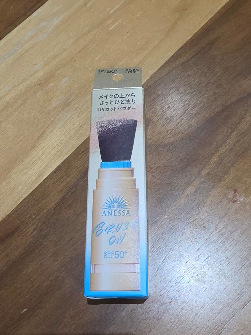 Anessa Perfect UV Brush-On Powder (Category: Face Care) located in Taguig. Submitted by lpsc22 (Listing ID 1448603324, Image 1). Description: a 3-in-1 product acting as sunscreen (SPF 50+ PA++++), makeup base, and foundation. It is designed for convenient UV protection touch-ups over existing makeup to reduce shine and create a natural, smooth finish. The product comes in a 3g size and features soft bristles for mess-free application..