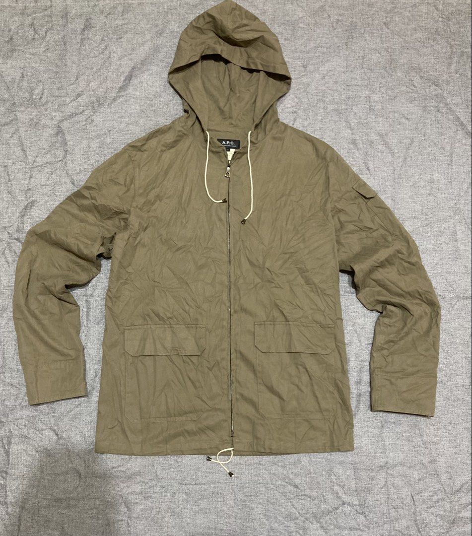 A.P.C Utility Jacket (Category: Coats, Jackets and Outerwear) located in Zamboanga. Submitted by deensthrifting (Listing ID 1448624079, Image 1). Description: A.P.C Utility Jacket 20.5W 27.5L Very good condition No issue -1850+shipping fee.