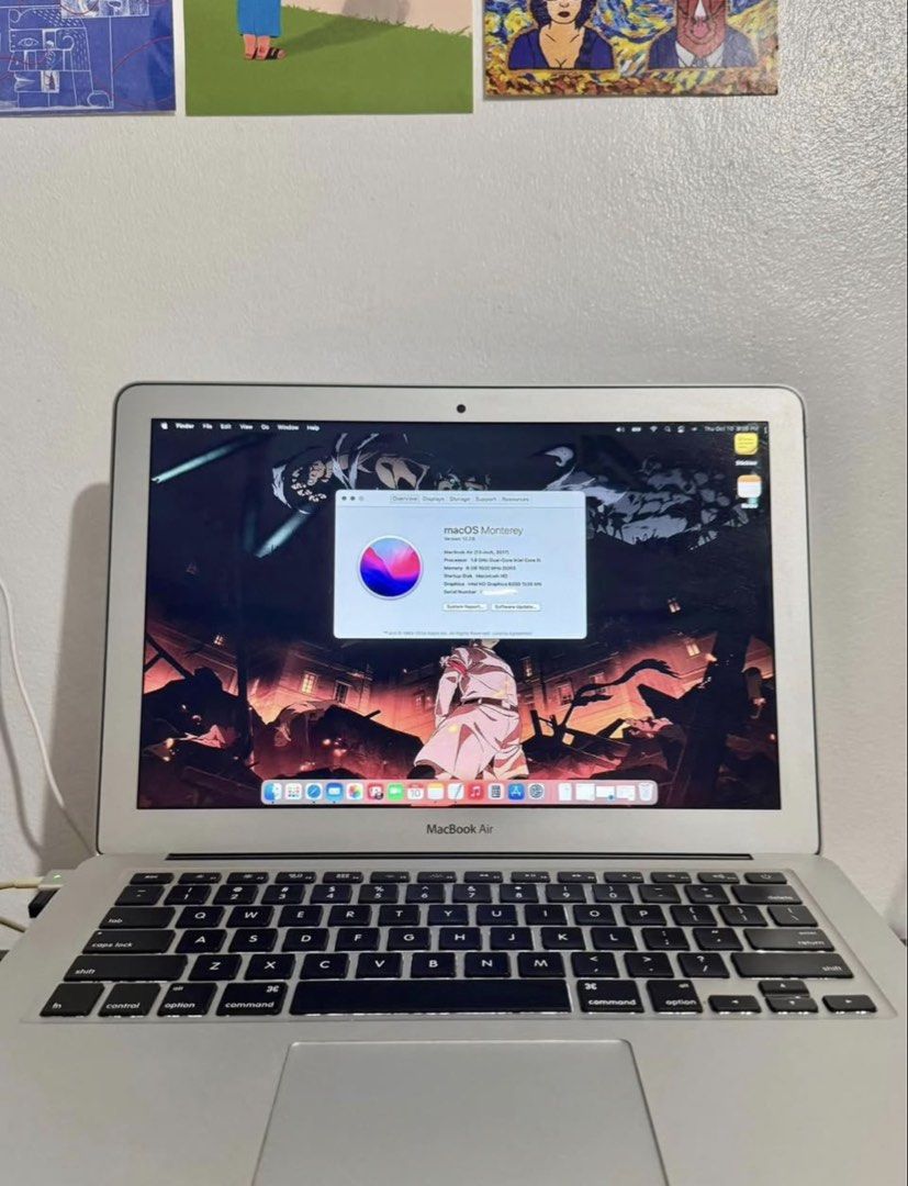 Apple MacBook Air 13-inch (2017) macOS Monterey (Category: Laptops & Notebooks) located in Taguig. Submitted by normanarchy (Listing ID 1448528310, Image 1). Description: - 2017 MacBook Air - 13-inch Display - macOS Monterey - Intel Core i5 Processor - 8GB RAM - 251GB Storage -Processor 1.8 GHz Dual-core Intel Core i5 -Memory 8 GB 1600 MHz DDR 3 -Startuo Disk Macintosh HD -Graphics Intel HD Graphics 6000 1536 MB -MacOS Monterey, version 12.7.6 -N